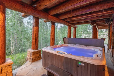 Private oversized hot tub