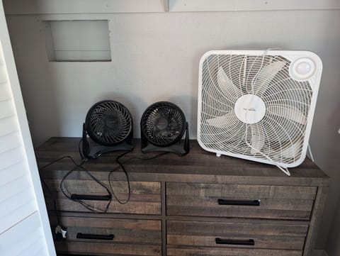 There are three fans in the king room