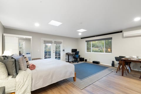 Your alarm clock? The sunrise — streaming in, unfiltered, through skylights and east-facing windows.