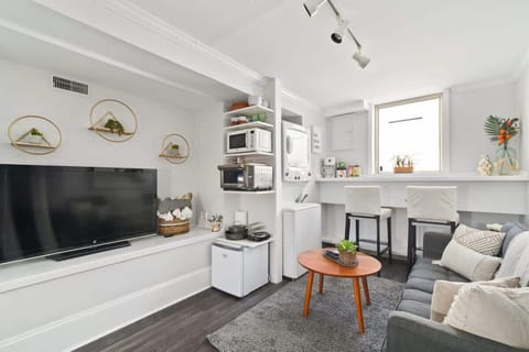 View of laundry and kitchenette.
