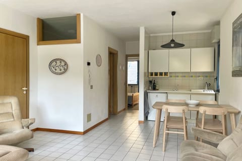 The open plan layout leads through to the bedrooms and bathroom