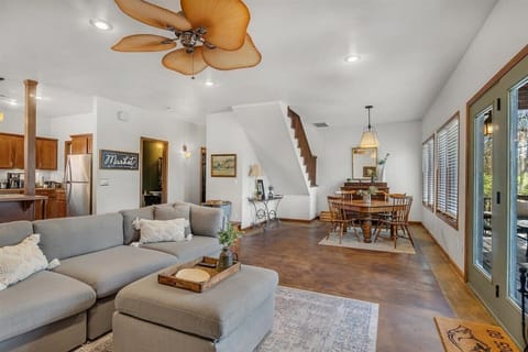 Your living room and dining area that overlook your back porch oasis!
