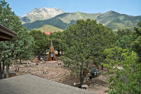Labyrinth with Sangre de Cristo Mountains