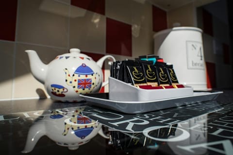 Tea and coffee supplies at Bern Cottage