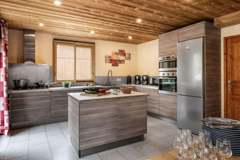 Kitchen in a chalet for 14 guests