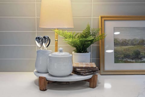 Always fully stocked with coffee, cream and sugar.