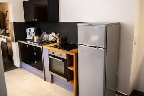 Fridge, oven, stovetop, dishwasher