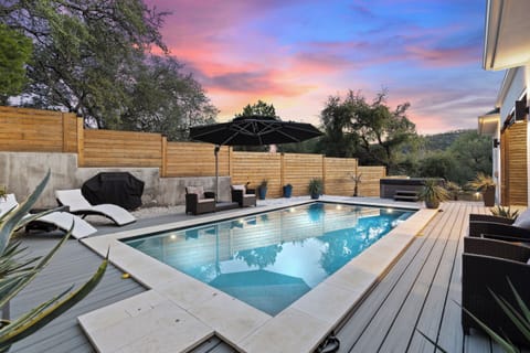 Float in the pool while enjoying the hill country sunsets.  Pool floats provided