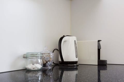 Nespresso coffee machine and kettle are available 