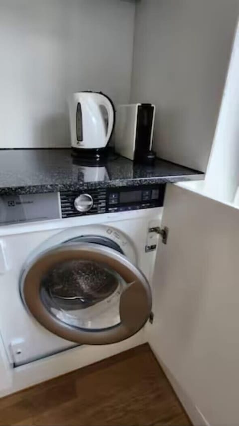 Apartment is equipped with washing machine with dryer function for your exclusive use