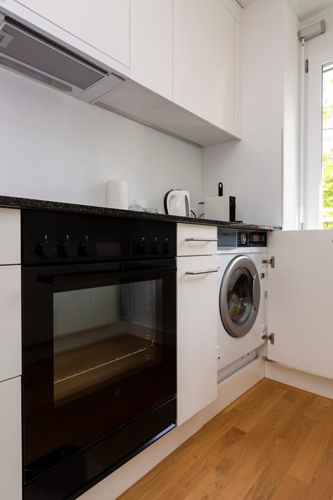Washing machine is available in the apartment, equipped with dryer function for our guests exclusive use.