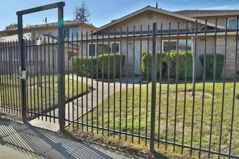 Outside gate and fence for added security for guests.