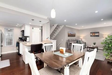 Open concept floor plan with the living room, dining area, and kitchen all connected.