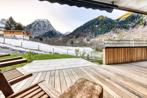 Terrace at the Mottakopf App. holiday apartment – Brand in Brandnertal