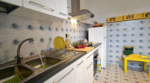 Fridge, oven, stovetop