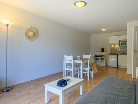 Kick back your feet and relax in the cozy living area.