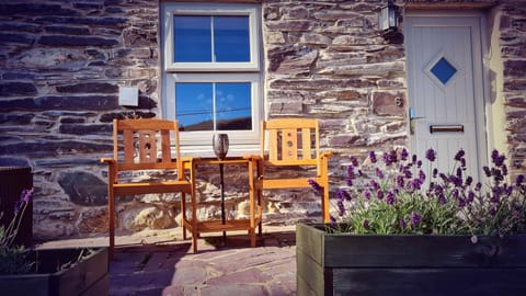 Terrace to front of Coblynau Cottage