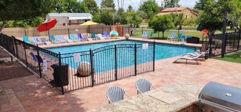 Outdoor pool, a heated pool