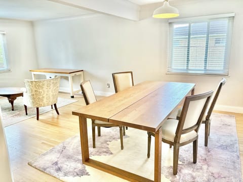 Large wooden dining room table