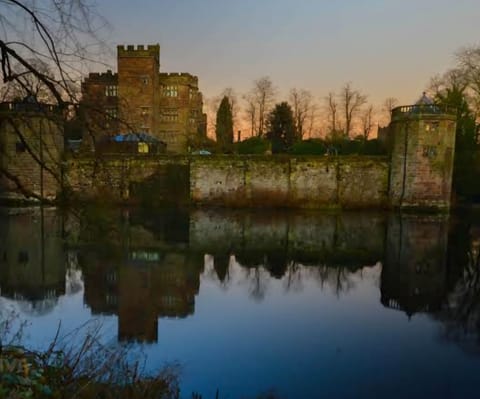 Majestic view of the Castle across the Moat 