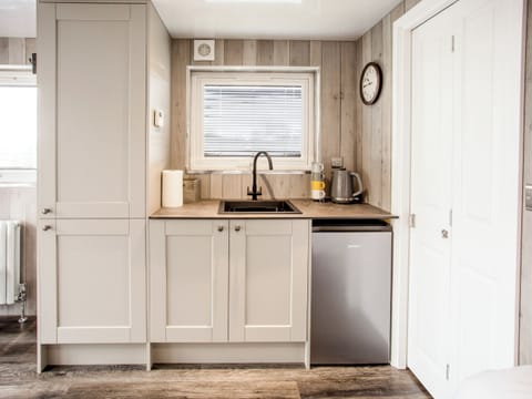 Kitchen area | The Burrow, Hedgehog Hideaway - Riverside Pods, Ashington, near Morpeth