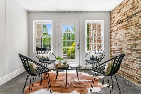 A fun seating area on the main level