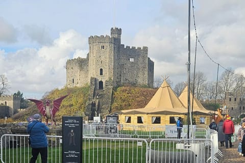 Cardiff castle in walking distance.