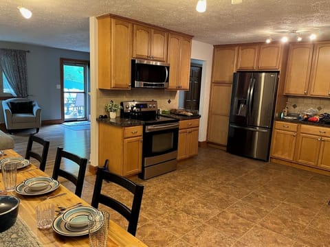 A view of the upstairs kitchen