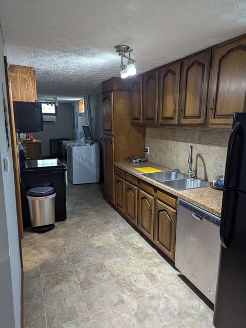 The downstairs studio space fully equipped kitchen