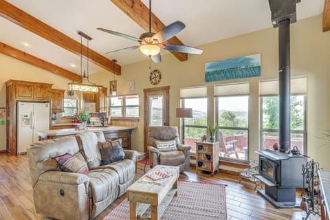 Living Room | Wood-Burning Stove | Smart TV | DVD Player | Video Library