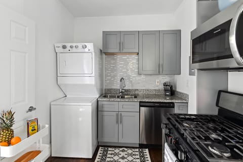 Fridge, stovetop, cookware/dishes/utensils