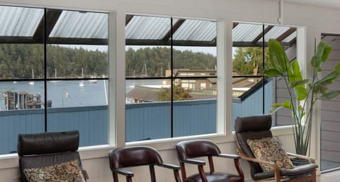 Common area with partial water view