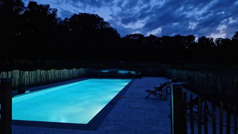 Outdoor pool, a heated pool