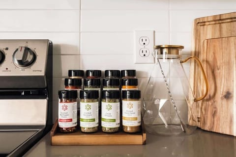 A well seasoned stay, full spice kits and all the seasonings provided by sustainably sourced and fair traded, Savory Spice.