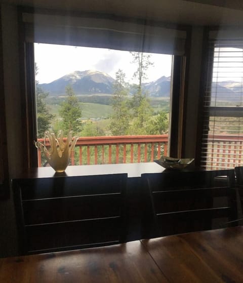 View from the dining room, kitchen area