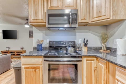 Fully-stocked kitchen with top-tier appliances