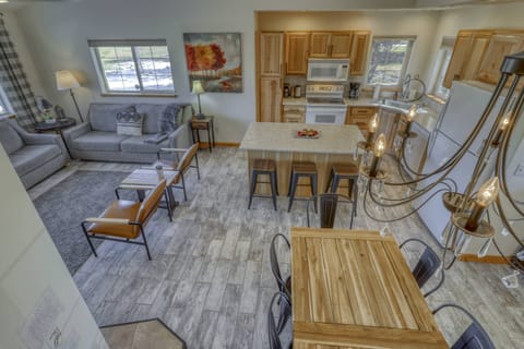 Open floor plan with a great flow and beautiful finishes