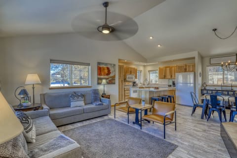 Wide open living dining and kitchen space