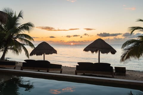 Sun loungers, beach towels