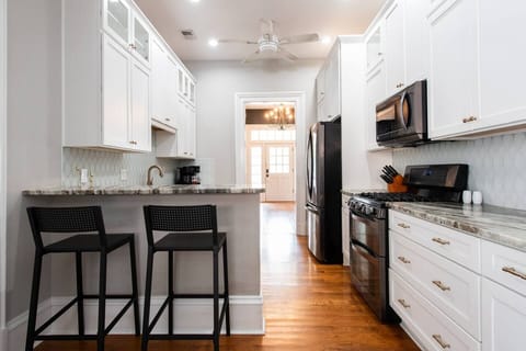 The kitchen bar is a great place to work from or just hang out while someone else cooks. :)