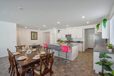 Our well-stocked and spacious kitchen is the perfect place for your cooking.