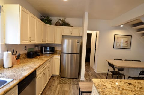 Downstairs Kitchen with Stainless Appliances