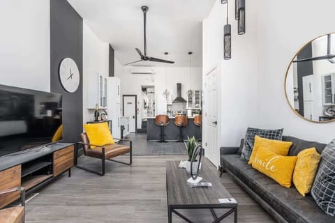 Open concept living and kitchen space