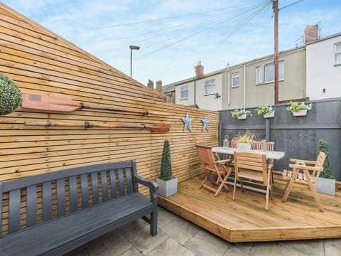 Sitting-out-area | Neptune Cottage, Amble