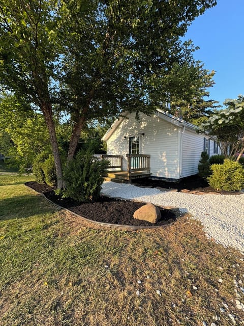 Front porch and door of the home.