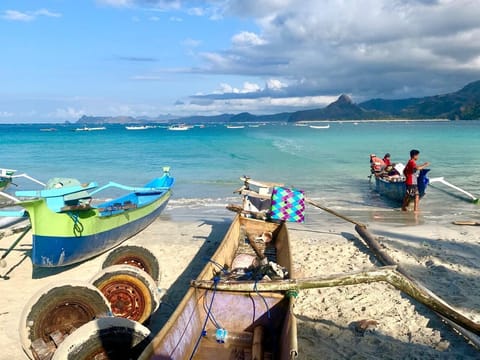 Sun loungers, beach towels