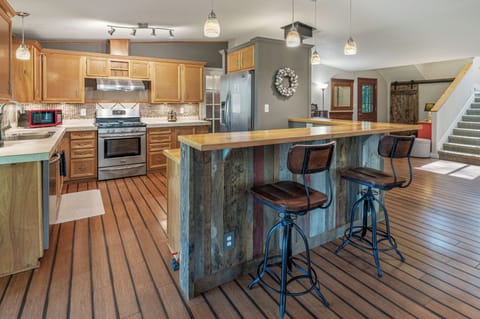Large kitchen with updated appliances