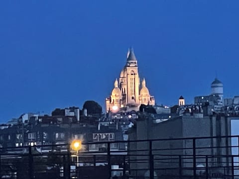 Night view from the balcony of the flat