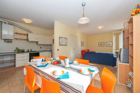 Open plan kitchen and living