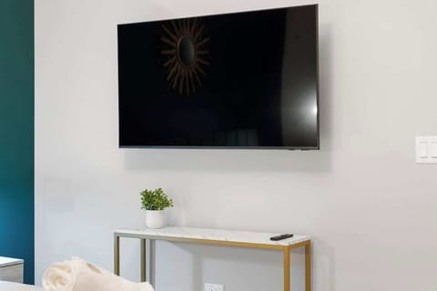 Warm, inviting bedroom with modern touches